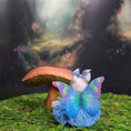 Load image into Gallery viewer, Anna Braun Blue Butterfly Ballerina Bear with Tutu, Wings and Bow, Jointed Bear