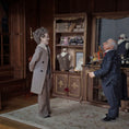 Load image into Gallery viewer, OOAK Artisan Porcelain Gentleman Doll with Real Hair, Mustache, Taupe Coat & Waistcoat