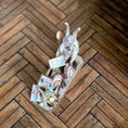Load image into Gallery viewer, Marie-Pierre Gratias MP Creations Easter Rabbit Garden Cart Vignette Wheelbarrow, Egg & Ephemera