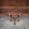 Load image into Gallery viewer, Pierre Zador Chippendale Round Accent Table with Drawers & Ball-and-Claw Feet 1992