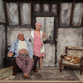 Load image into Gallery viewer, Irina Martin Wife Woman in Hair Rollers & Floral Robe 1:12 Miniature Doll