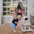Load image into Gallery viewer, Irina Martin Blonde Toddler Girl in Blue Dress 1:12 Sculpted Clay Doll