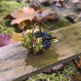 Load image into Gallery viewer, IGMA Gosia Suchodolska Miniature Dark Picnic Basket with Grapes, Figs & Wine Bottle