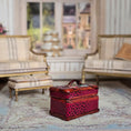 Load image into Gallery viewer, Sylvia Rountree Functional Train Case with Toile Lined Interior by The Dolls Cobbler