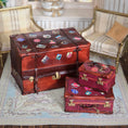 Load image into Gallery viewer, Sylvia Rountree Functional Train Case with Toile Lined Interior by The Dolls Cobbler