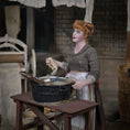 Load image into Gallery viewer, Julie Campbell OOAK Victorian Wash Lady Doll Clay Laundry Woman with Washcloth