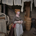 Load image into Gallery viewer, Julie Campbell OOAK Victorian Wash Lady Doll Clay Laundry Woman with Washcloth