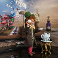 Load image into Gallery viewer, Betsy Baker Mad Hatter Doll Alice in Wonderland with Teapot & Teacup Sculpted Clay
