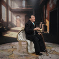 Load image into Gallery viewer, RESERVED FOR Vincent Van Gogh 1:12 Scale Salvador Dalí Doll with Melting Clock Chair by Alla Domboski Surrealist Miniature
