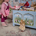 Load image into Gallery viewer, Pat Boldt Tiny Standing Blonde Doll in Peach Gold Dress for 1:12 Dollhouse Child