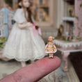 Load image into Gallery viewer, Tiny Artisan Miniature Porcelain Cabinet Doll or Doll's Doll in Pretty Pink Dress