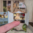Load image into Gallery viewer, Pat Boldt Victorian Porcelain Companion Doll in Peach & Cream Ruffled Dress