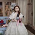 Load image into Gallery viewer, Deb Jackson Pair of Miniature Dolls in Heart-Shaped Keepsake Box 1:12 Scale