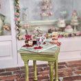 Load image into Gallery viewer, Artisan Cherry Shortcake & Tea Baking Board Miniature Dollhouse 1:12