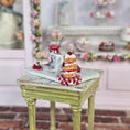 Load image into Gallery viewer, Artisan Cherry Shortcake & Tea Baking Board Miniature Dollhouse 1:12