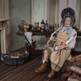 Load image into Gallery viewer, Granny Grit Rustic Country Housewife Original Marcia Backstrom Sculpted Clay Dollhouse Doll