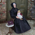 Load image into Gallery viewer, Mourning Granny in Rocking Chair with Dolly Original Marcia Backstrom Doll 2005
