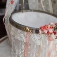 Load image into Gallery viewer, Christine Eisenberg Valentine’s Cupid Roses & Lace Baby Bassinet