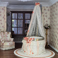 Load image into Gallery viewer, Christine Eisenberg Valentine’s Cupid Roses & Lace Baby Bassinet