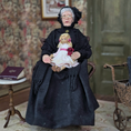 Load image into Gallery viewer, Mourning Granny in Rocking Chair with Dolly Original Marcia Backstrom Doll 2005