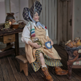 Load image into Gallery viewer, Granny Grit Rustic Country Housewife Original Marcia Backstrom Sculpted Clay Dollhouse Doll