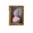 Load image into Gallery viewer, Maritza Moran Original Oil Portrait After Pietro Rotari, Russian Girl in Blue Dress