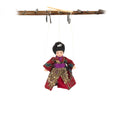 Load image into Gallery viewer, Japanese Geisha in Red Kimono Marionette Puppet Doll by Loretta Kasza
