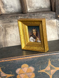 Load image into Gallery viewer, Dollhouse Mystery Artisan Framed Oil Painting Portrait of a Lady, side view