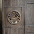 Load image into Gallery viewer, Decorative wooden panel with a circular grille