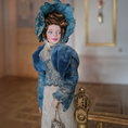 Load image into Gallery viewer, Victorian Fashion Doll in Blue Original Marcia Backstrom Sculpted Clay Dollhouse