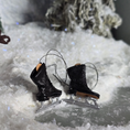 Load image into Gallery viewer, Dollhouse miniature ice skates on a snowy background