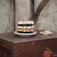 Load image into Gallery viewer, Tiered Layered French Miniature Halloween Dessert Cake & Donut Plate
