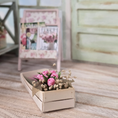 Load image into Gallery viewer, Arlene Bellinger Pink Silk Roses & Baby's Breath Bouquet Romantic Gift Box