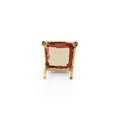 Load image into Gallery viewer, Artisan Gold-Leafed Blue Silk Upholstered Dollhouse Armchair