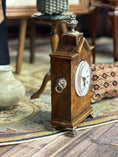 Load image into Gallery viewer, Signed Small Time Georgian Keith Bougourd France Mantel Clock, hardware detail