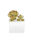 Load image into Gallery viewer, Exquisite OOAK Yellow Chintz Bird Porcelain Tea Service Dollhouse Miniature Set
