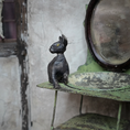 Load image into Gallery viewer, Hairless Spooky Sphynx Black Cat Statue OOAK Artisan Miniature Dollhouse Pet Figure (2011)