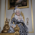 Load image into Gallery viewer, Mature Duchess 17th C. Doll Bustled Gown Original Marcia Backstrom Sculpted Clay