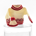 Load image into Gallery viewer, Dollhouse miniature Knitted sweater with red and cream pattern on a white background