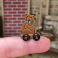 Load image into Gallery viewer, Signed B. Gibson Hand-Painted Nursery Teddy Bear Pull Toy Hand Painted