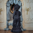 Load image into Gallery viewer, Victorian Mourning Dowager Original Marcia Backstrom Sculpted Dollhouse Doll