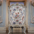 Load image into Gallery viewer, Decorative chaise with floral patterns and gold accents in an elegant room.