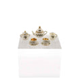 Load image into Gallery viewer, Nancy Duden Gilded Garland Holiday Tea Service for Two Dollhouse Miniature Set