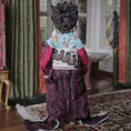 Load image into Gallery viewer, Traditional Geisha in silk kimono with intricate patterns in a decorative room.