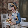 Load image into Gallery viewer, Granny Pippin Baking Country Housewife Original Marcia Backstrom Sculpted Clay Dollhouse Doll
