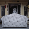 Load image into Gallery viewer, Gothic Spooky Halloween Spiderweb Sofa OOAK Artisan Upholstered Dollhouse Furniture