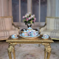 Load image into Gallery viewer, Beate Wickert OOAK Blue Sèvres Style Floral Medallion Tea Service for Two