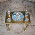 Load image into Gallery viewer, Beate Wickert OOAK Blue Sèvres Style Floral Medallion Tea Service for Two