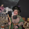 Load image into Gallery viewer, Friendly Witch by Creager Studios OOAK Sculpted Clay Halloween Character Lady Doll