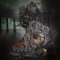 Load image into Gallery viewer, Dark Angel Fairy Doll OOAK Hand-Sculpted Clay Display Figure (6" Tall, Seated)